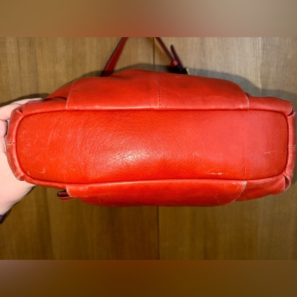 Coach Madison Isabelle Leather Hobo Shoulder Bag in Orange F17275 - Picture 6 of 16